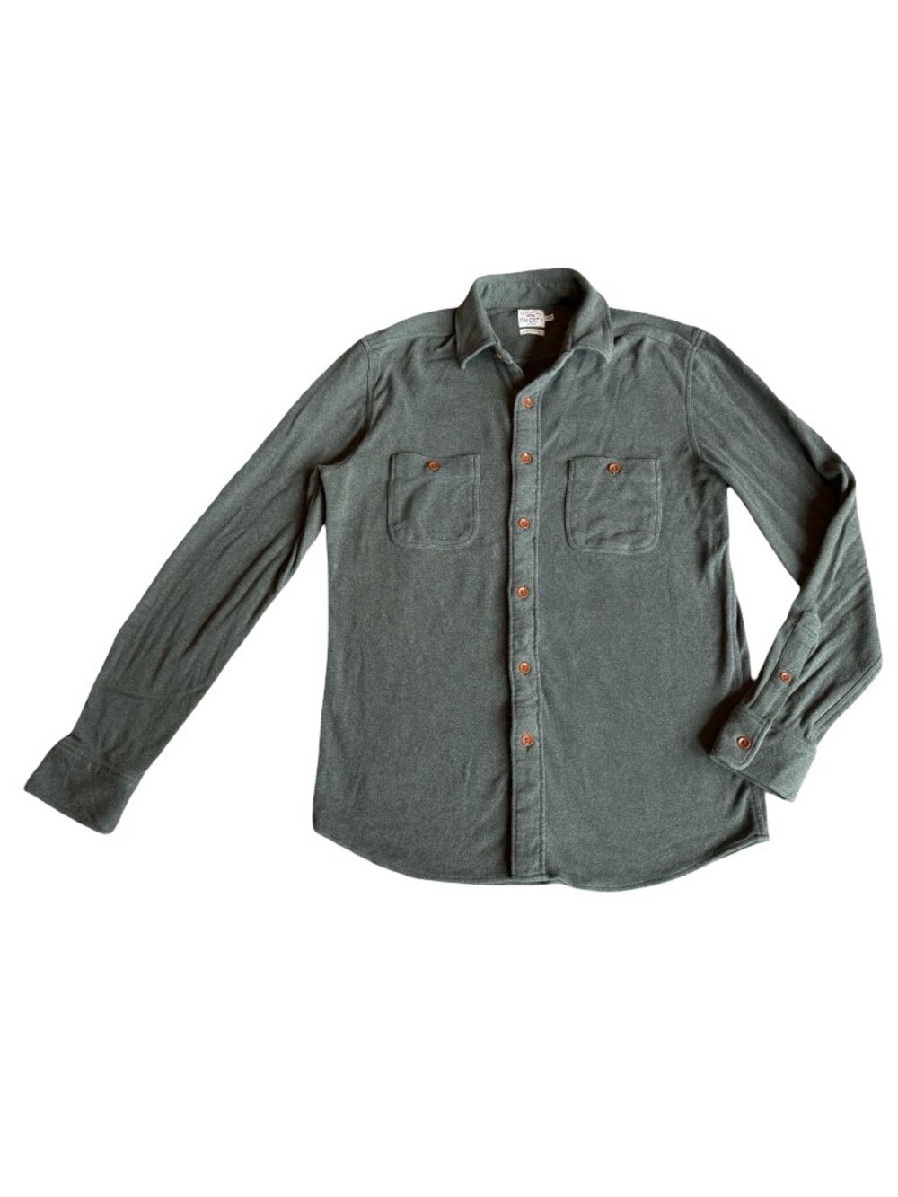 Faherty Green Organic Cotton Button Down Sweater Shirt Size S Men's